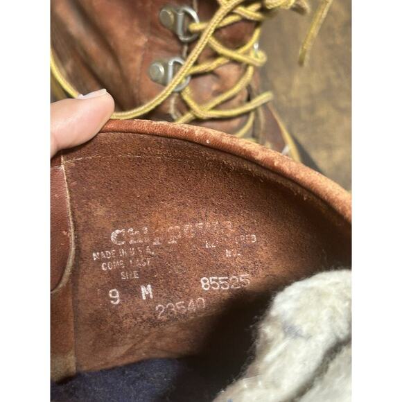 CHIPPEWA USA VTG Mens Gorp Core Waterproof Duck Leather Boots 23540 Sz 9 - Picture 15 of 16